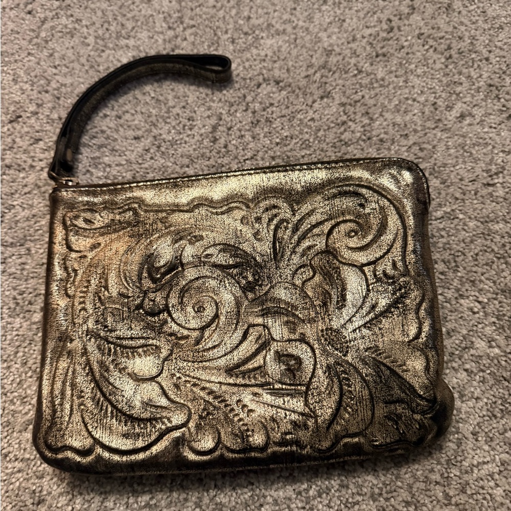 Patricia Nash Gold Embossed Wristlet